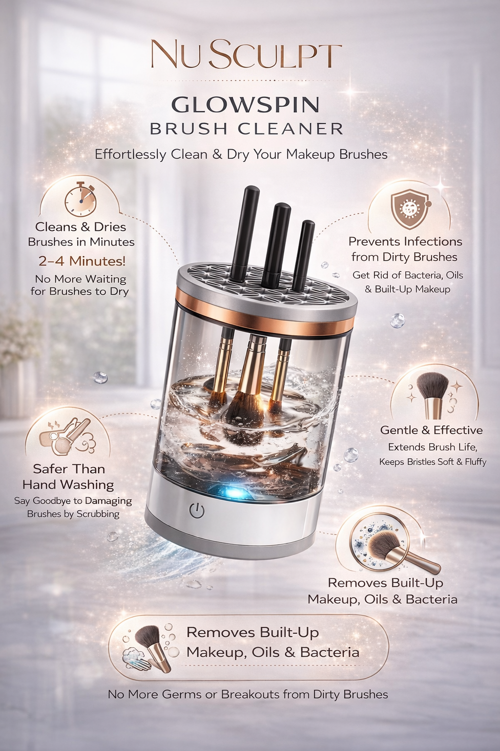 GlowSpin Brush Washer